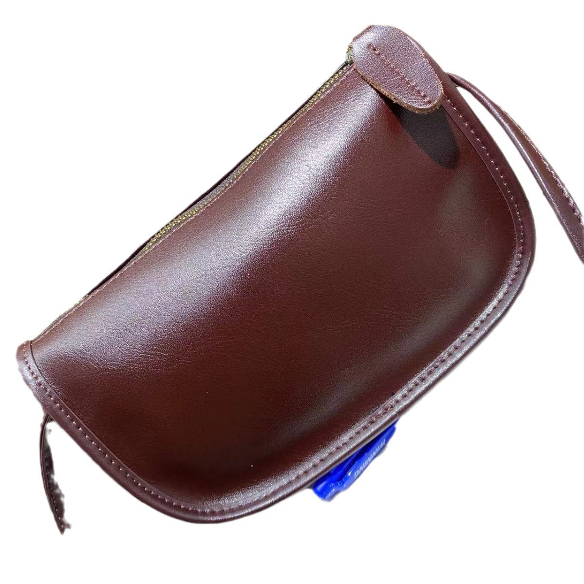 Women's Tanning Leather Minority Simple Zipper Little Crossbody Bags
