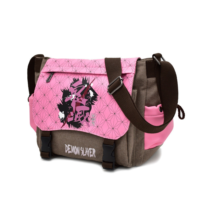 One Piece Male Tuition Green Cartoon Men's Messenger Bags