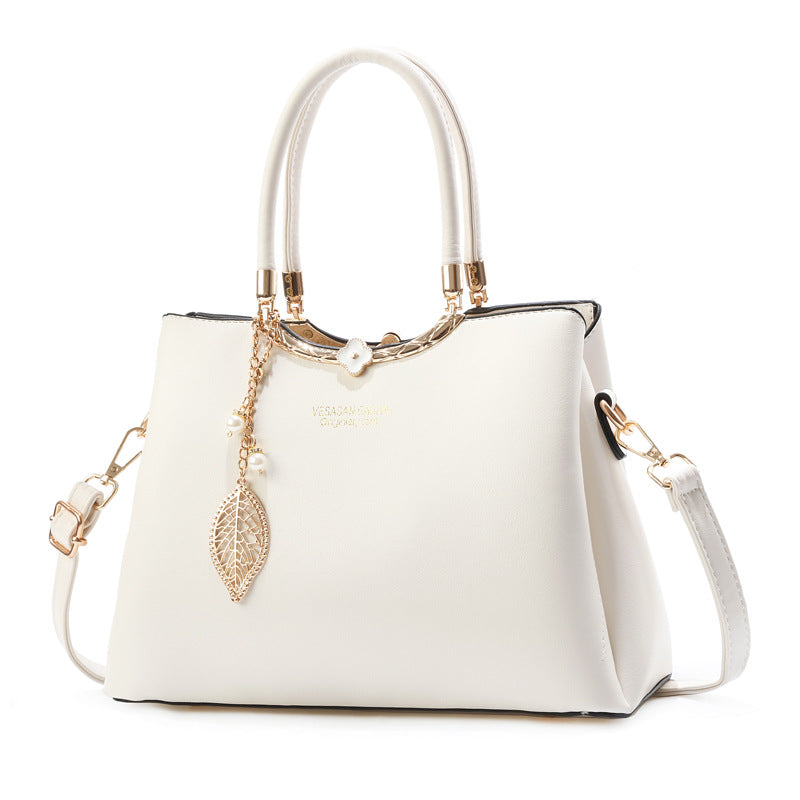 Women's Western Style Solid Color Large Capacity Handbags