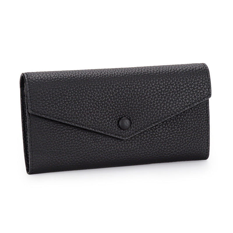 Women's Pure Leather Long Genuine Large Capacity Ladies Wallets