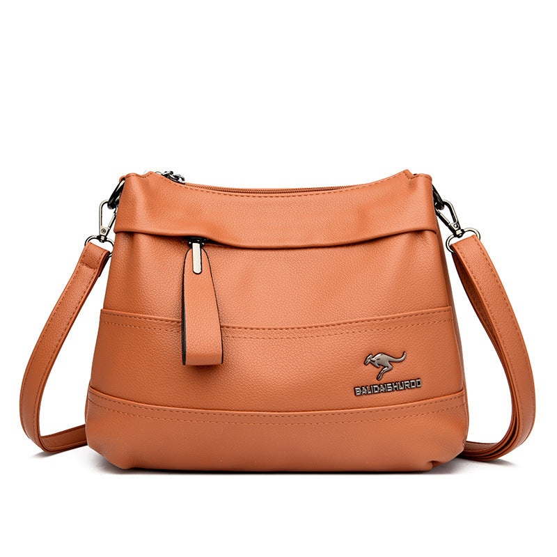 Women's Stitching Large Capacity Mom Fashion Soft Crossbody Bags