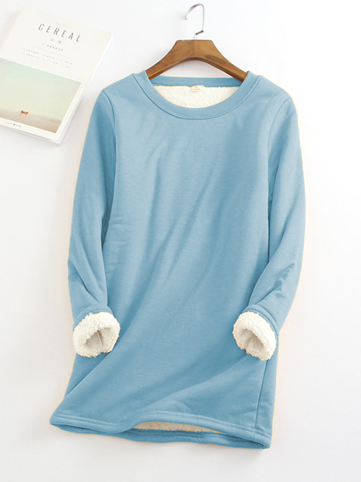 Women's Padded Bottoming Shirt Mid-length Thickened Large Fleece Slim Tops
