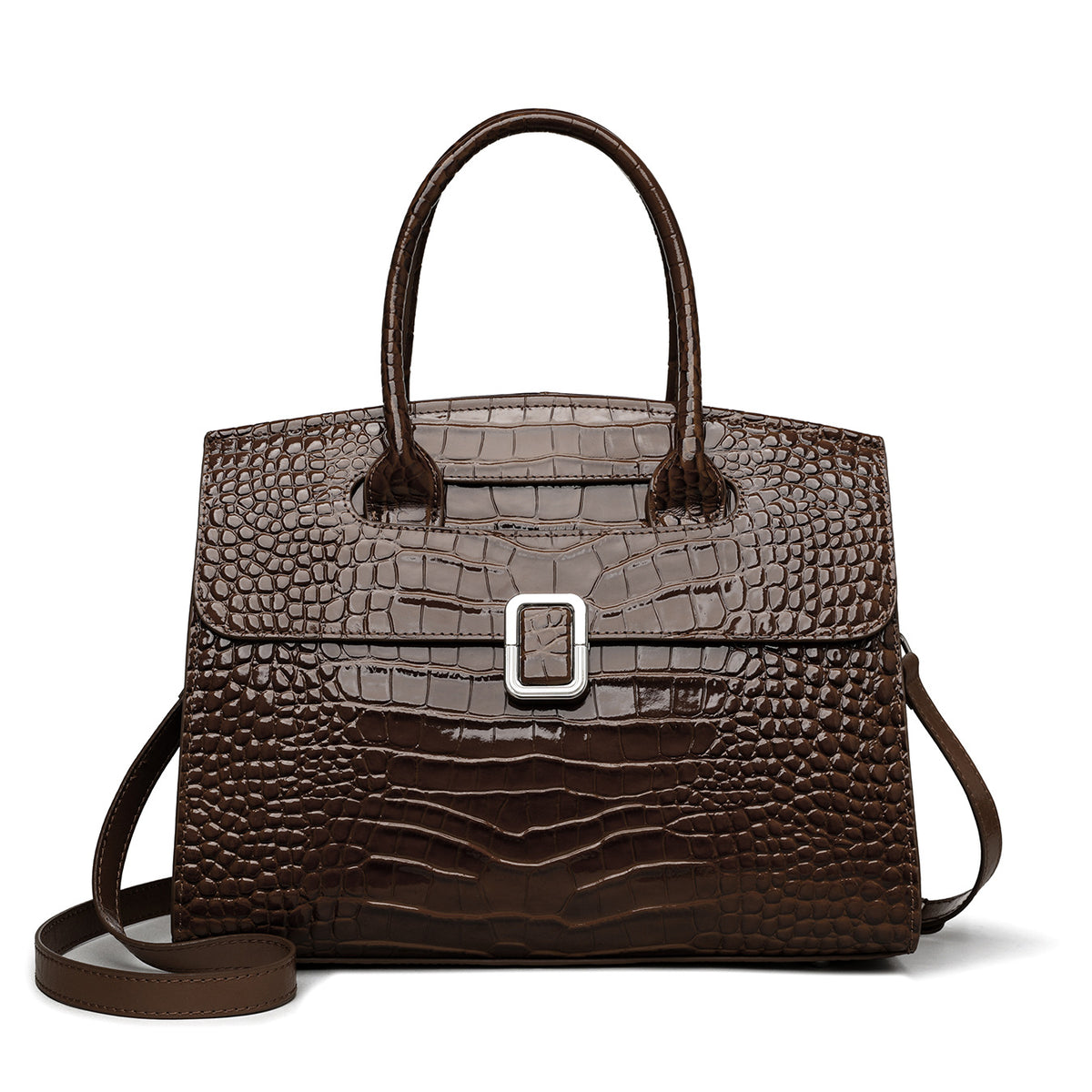 Women's Light Luxury Minority Expensive Daily Commuter Genuine Leather Crocodile Women's Handbag