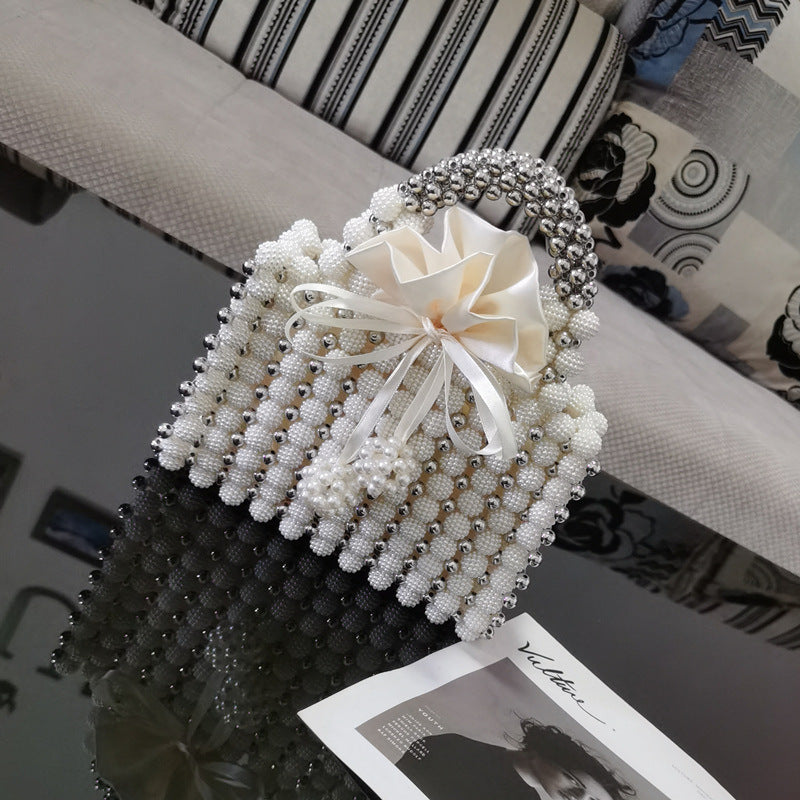 Women's French Minority Ball Hand-woven Beaded Pearl Handbags