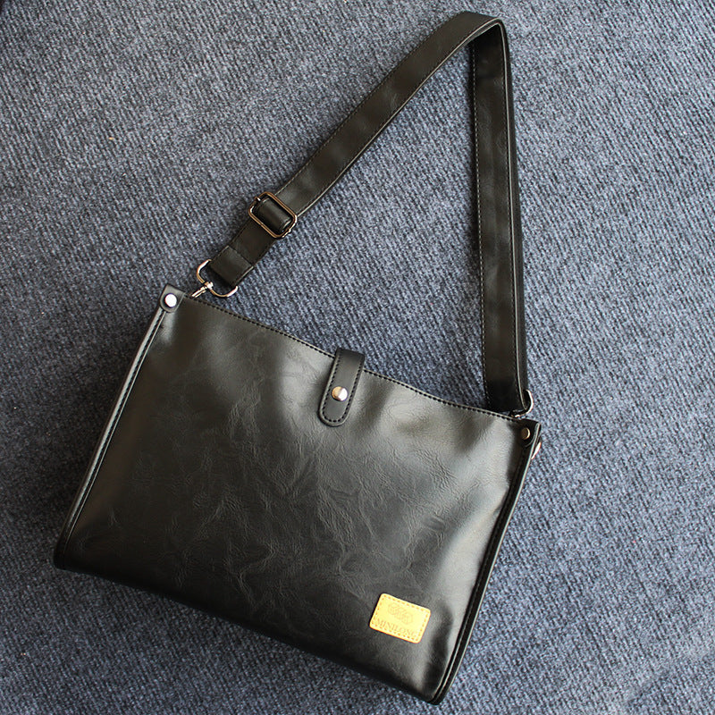 Men's Style Niche Lightweight Soft Leather Big Men's Messenger Bags