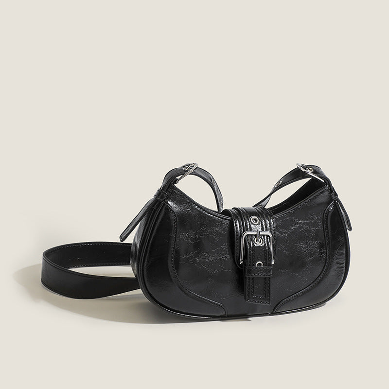 Women's Niche Texture Baguette Retro Underarm Arm Bags