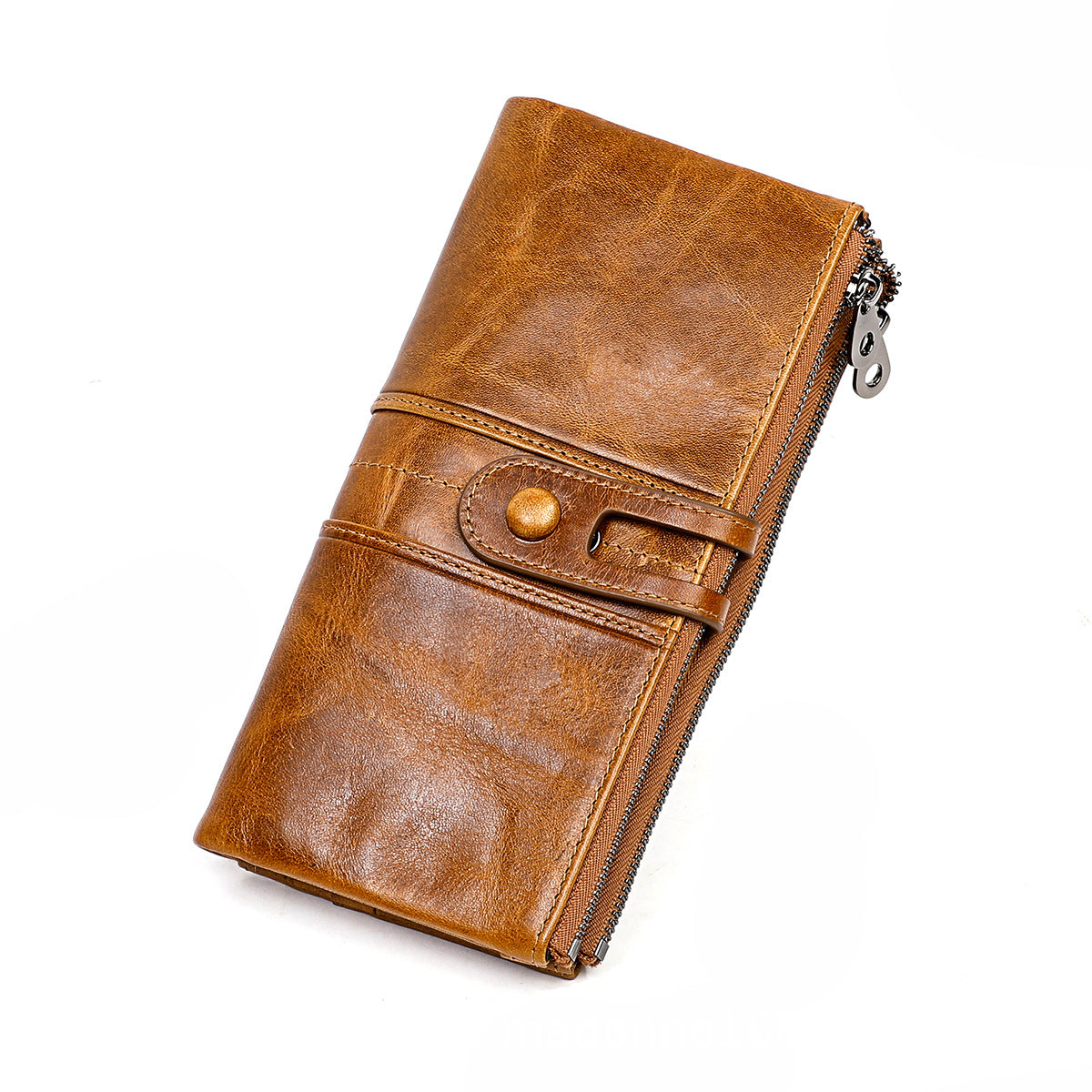 Women's Solid Color High-grade Cowhide Long Billfold Ladies Wallets