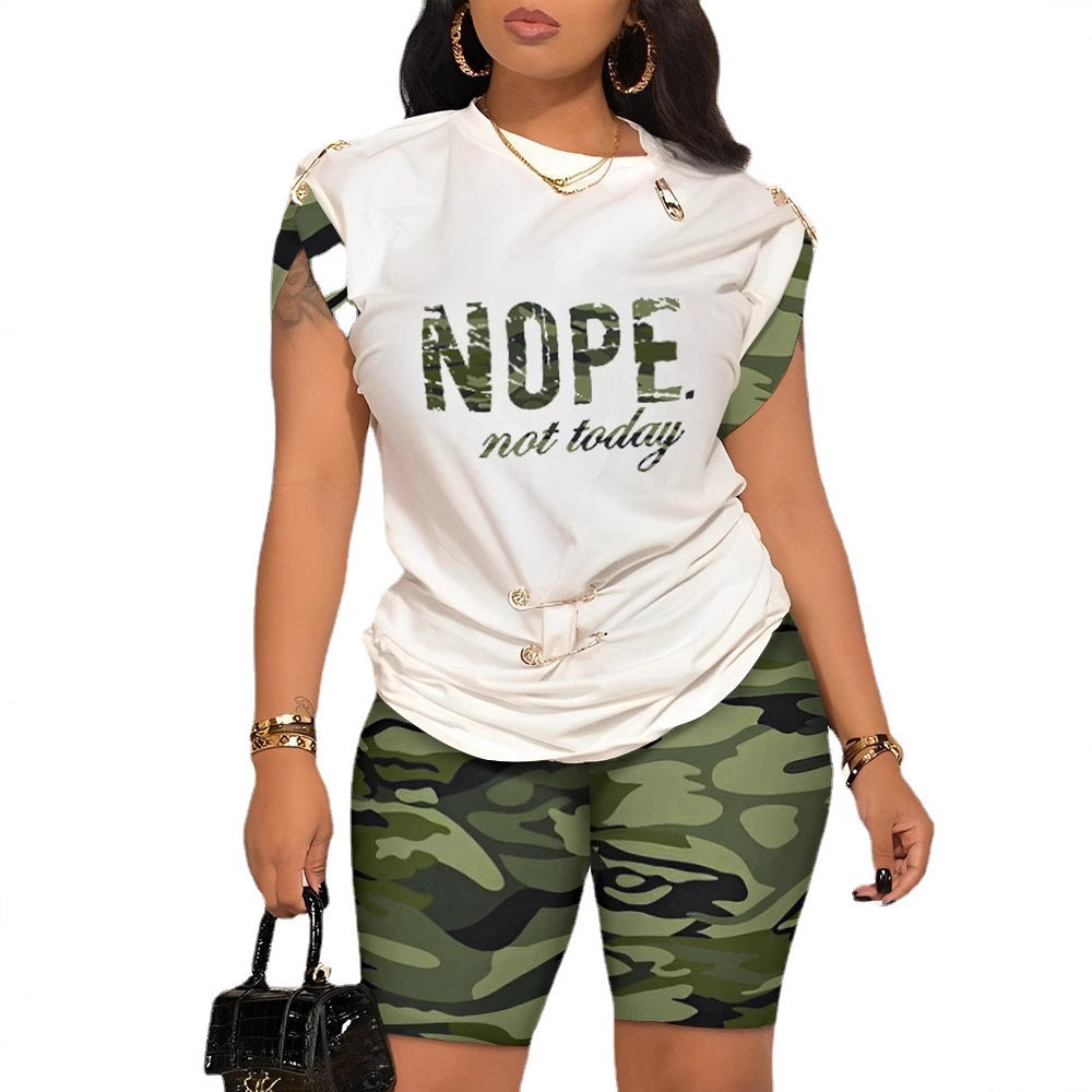 Summer Fashion Casual Design Pin Digital Suits