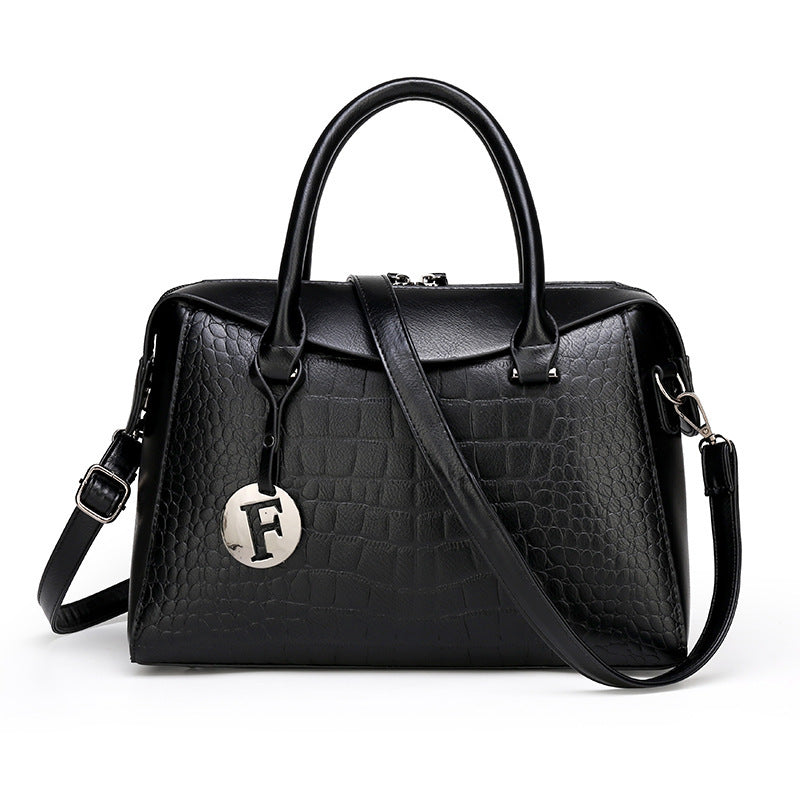 Women's Retro Stylish Good Texture Portable Alligator Shoulder Bags