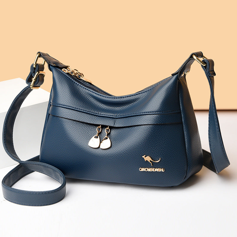 Women's Simple Large Capacity Mother Soft Leather Crossbody Bags