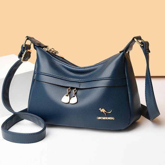 Women's Simple Large Capacity Mother Soft Leather Crossbody Bags