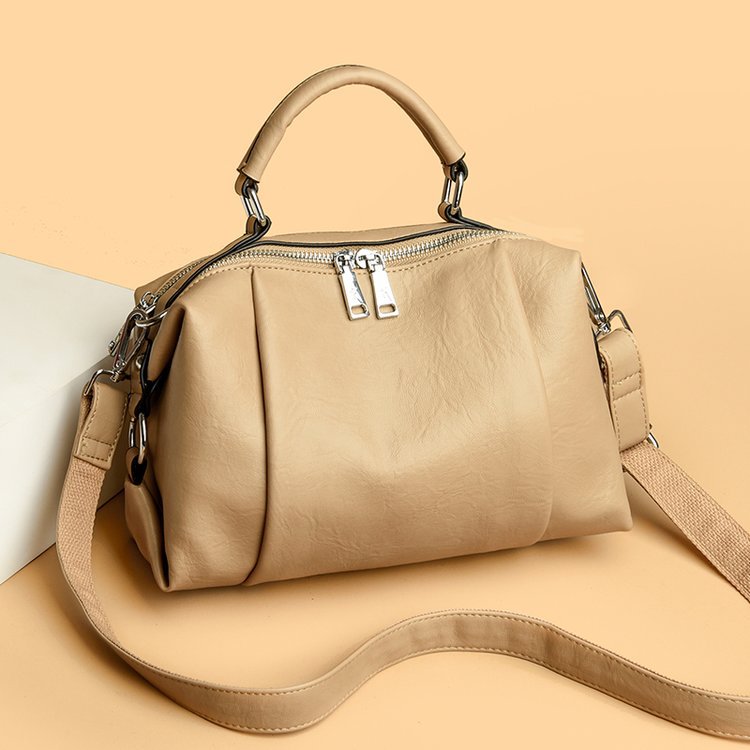 Women's Stylish Double Compartment Zipper Design Large Small Square Bags