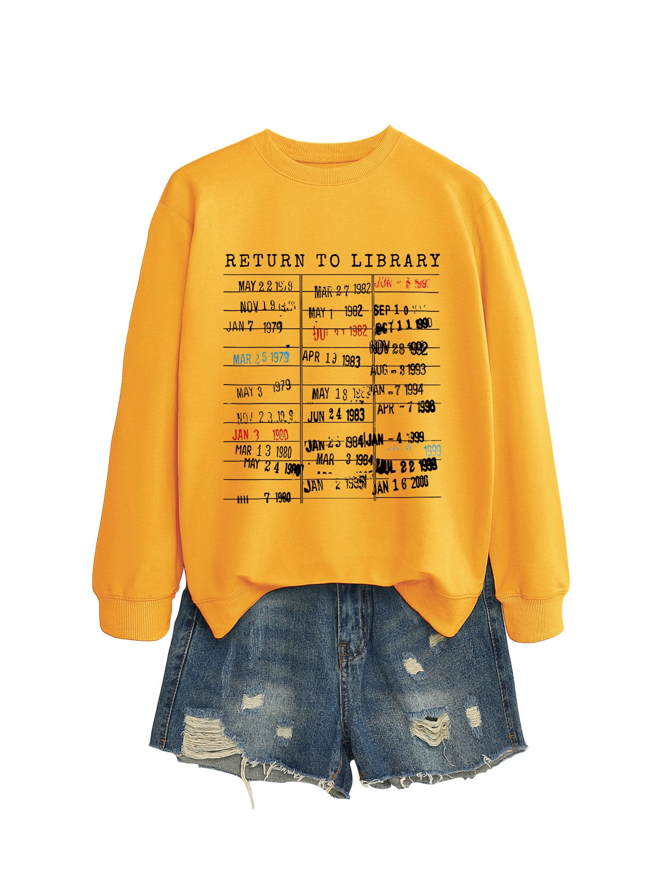 Women's Personalized Printed Fashion Round Neck Loose Sweaters