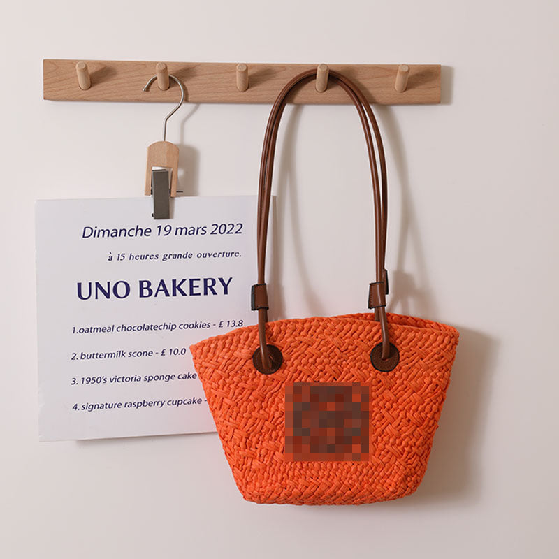 Women's Straw Hand-woven Rattan Weave Summer Seaside Bags