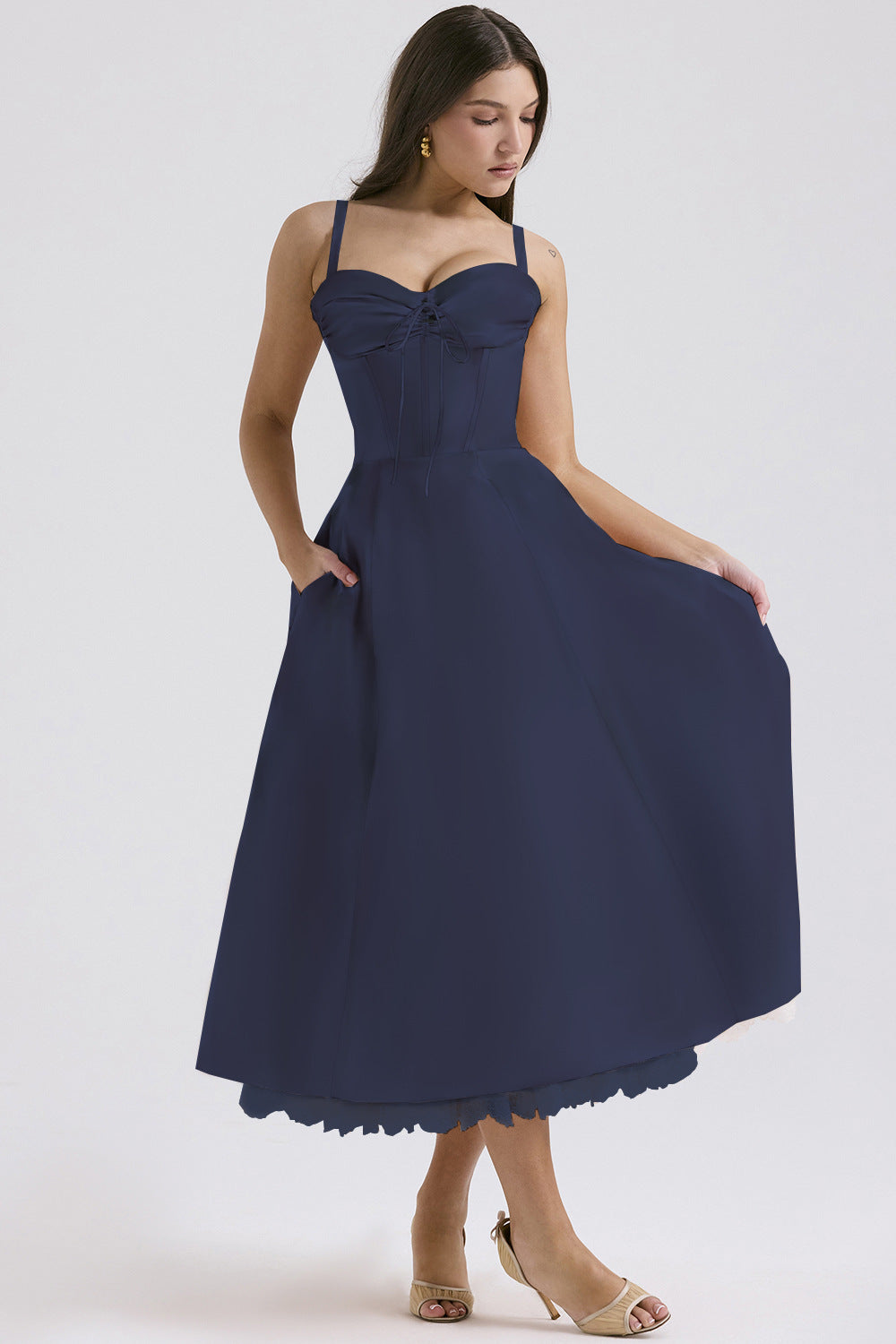 Elegant Floral Series French Summer Strap Dresses