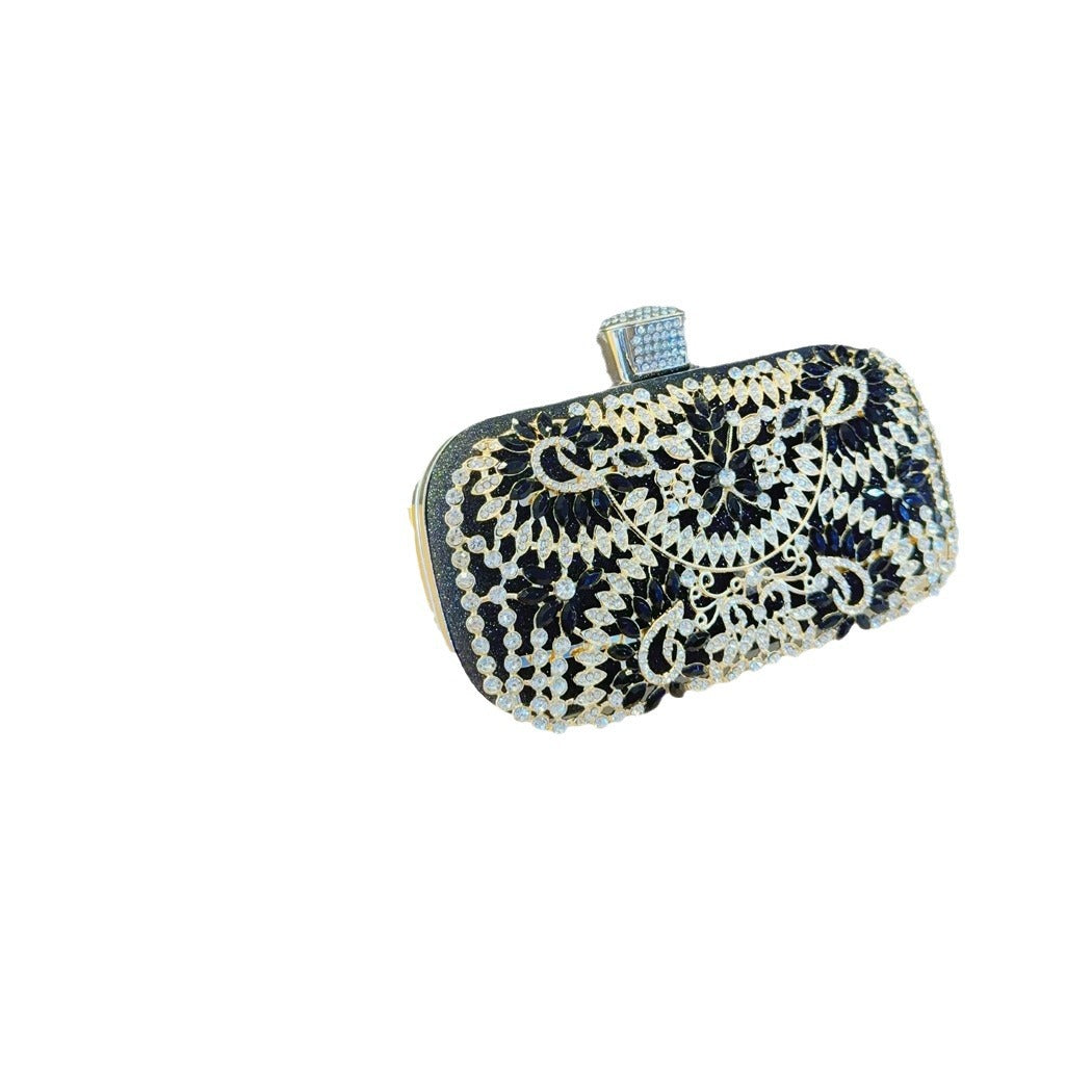 Women's Unique Niche Hand Rhinestone Dinner Evening Bags