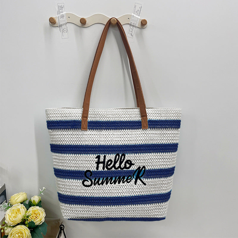 Women's Straw Shopping Mummy Beach Large Capacity Women's Shoulder Bag