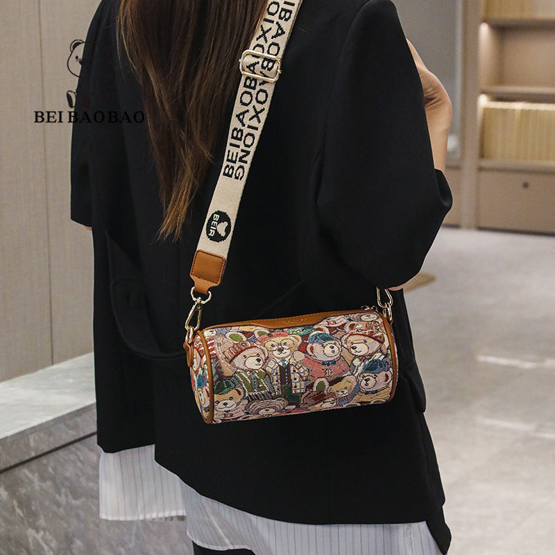 Women's Source Round Fashion Bear Lightweight Crossbody Bags