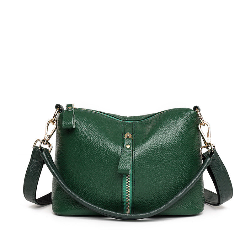 Women's Simple Large Capacity Cowhide Fashion Popular Shoulder Bags