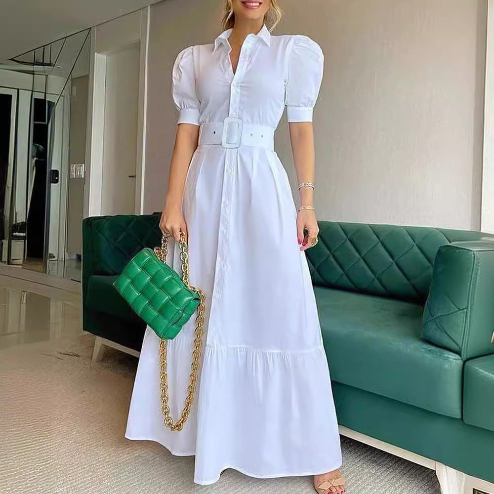 Commute Long Sleeve Large Swing Dress Dresses