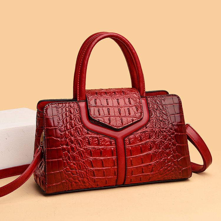 Women's Retro Alligator Print Large Capacity High Bags