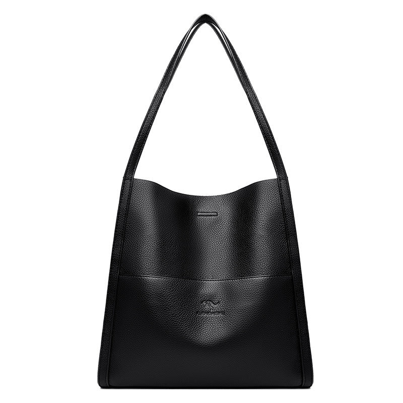Women's Quality Kangaroo Leather Fashion Large Capacity Bucket Bags
