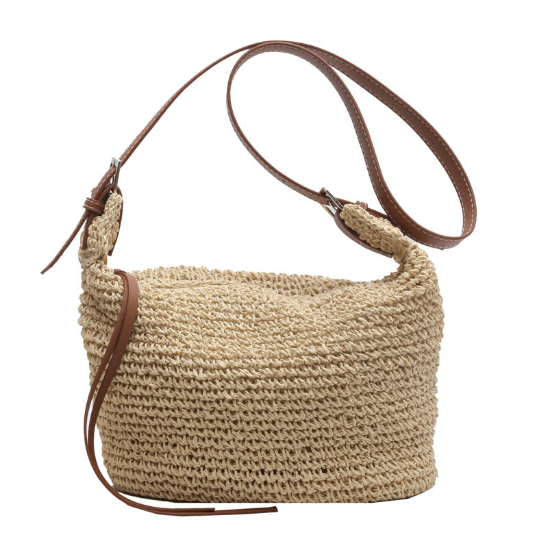 Women's Straw Woven Beach Weaving Simple Leisure Armpit Bags