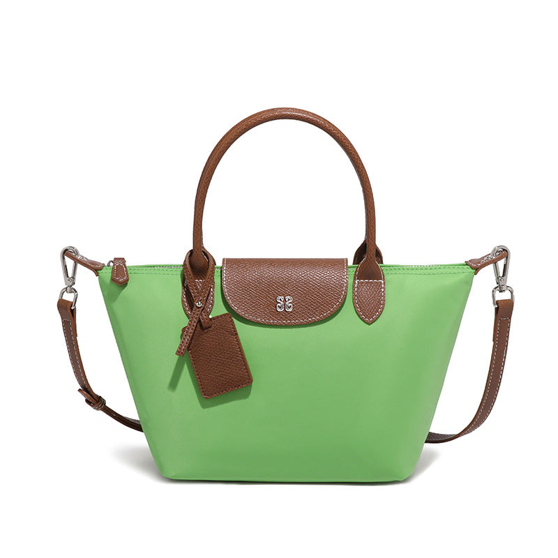 Women's Trendy Nylon Dumplings Fashionable Simple Contrast Handbags