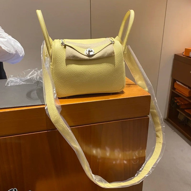 Women's Lindy Mini Doctor Cow Leather Portable Handbags