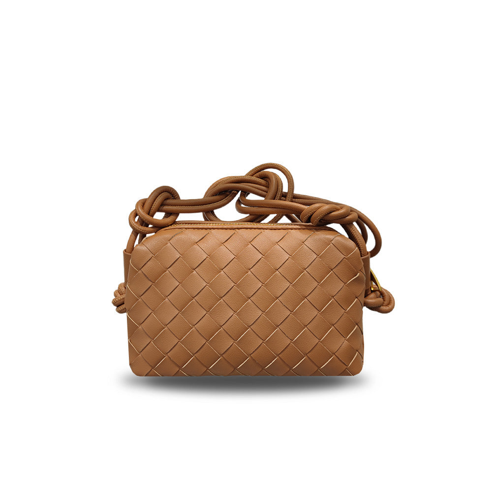 Women's Woven Cloud Genuine Leather Made Korean Shoulder Bags