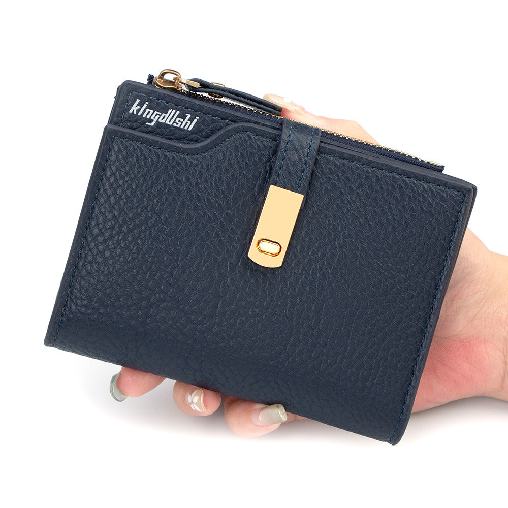 Women's Short Fashion High Sense Clutch Zipper Ladies Wallet