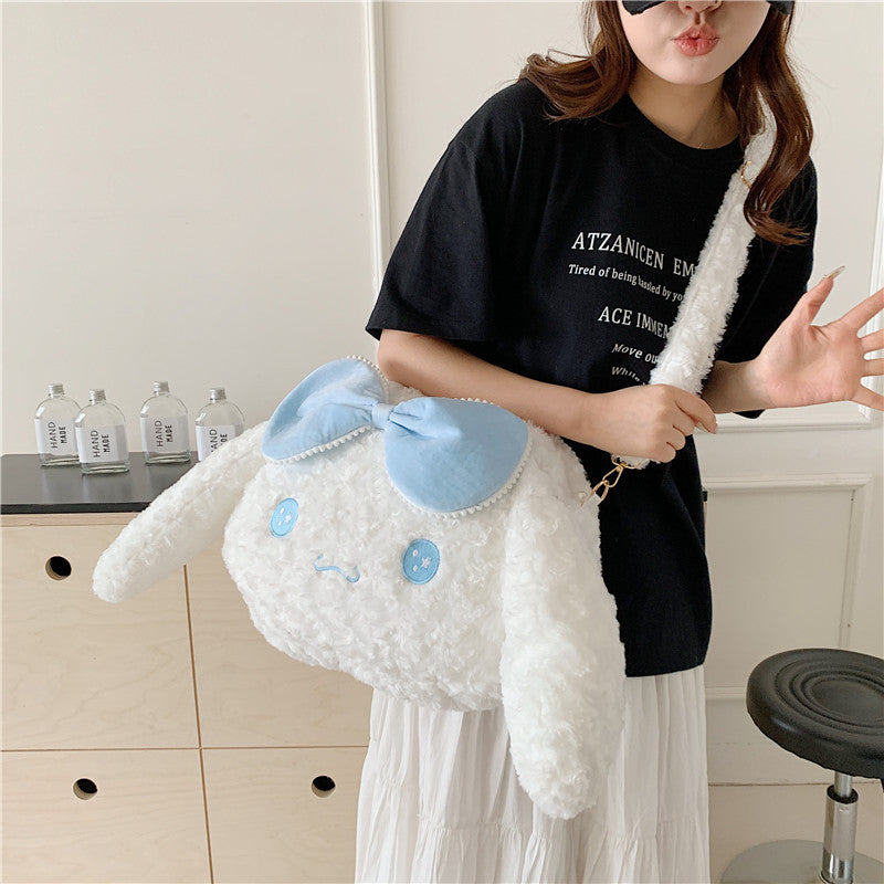 Women's Plush Kitty Big Face Cute Clow Women's Messenger Bag