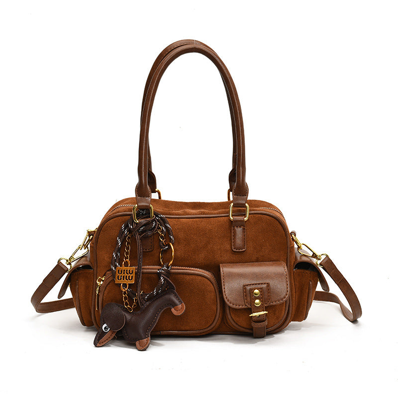 Advanced Frosted Boston Retro Minority Simple Crossbody Bags