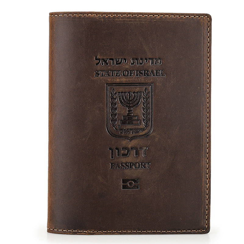 Angel Retro Crazy Horse Leather Swiping Men's Wallets