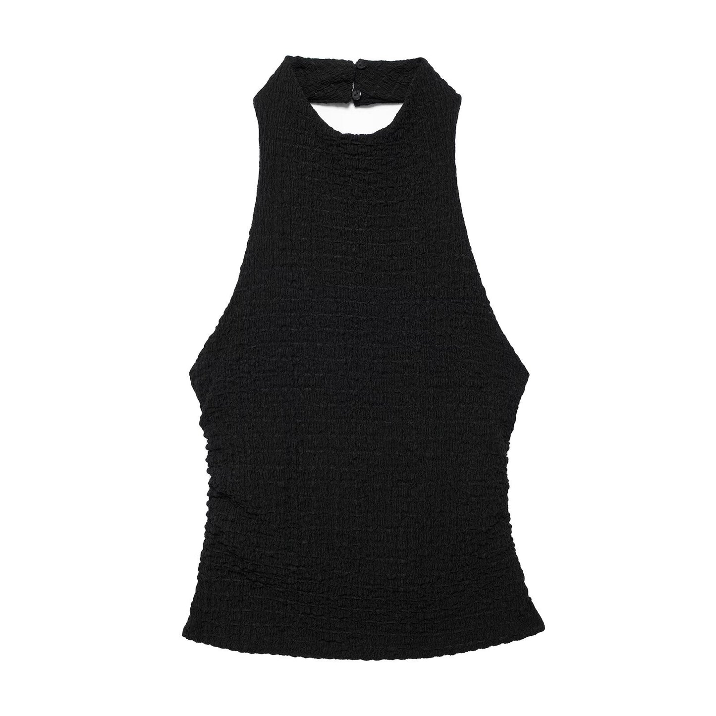 Beautiful Unique Graceful Textured Hanging Collar Tops