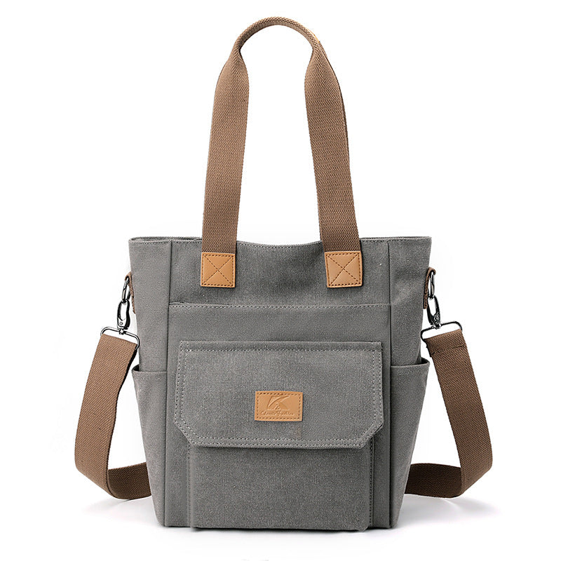 Women's Large Capacity Leisure Commute Trendy Canvas Shoulder Bags