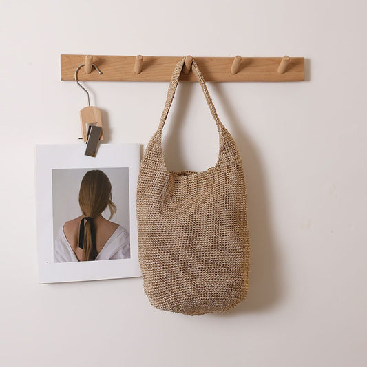 Women's One Straw Fashion Portable Woven Vacation Shoulder Bags