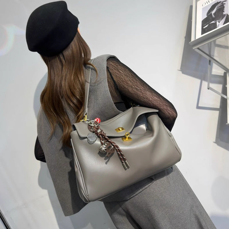 Women's Genuine Leather High-grade Underarm Commuter Kelly Crossbody Bags