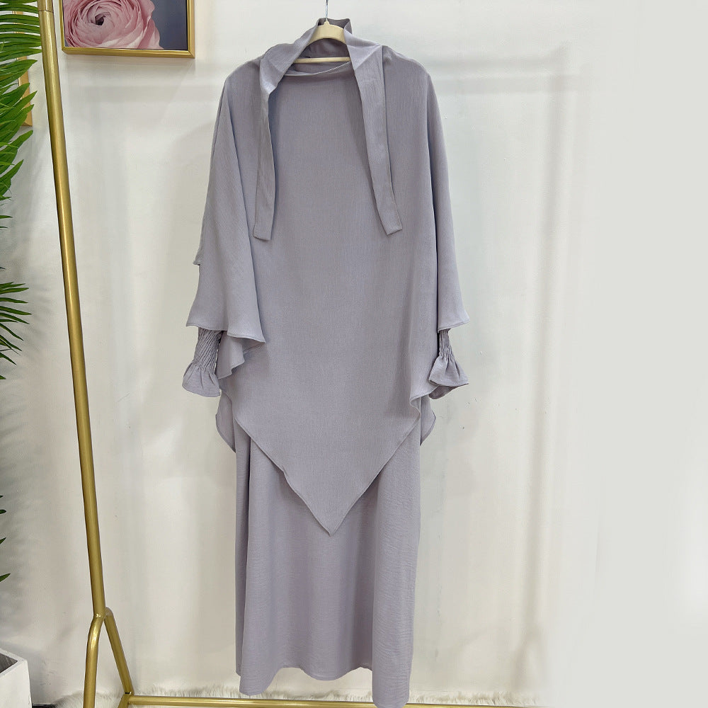Turkey Solid Color Dress With Headscarf Dresses