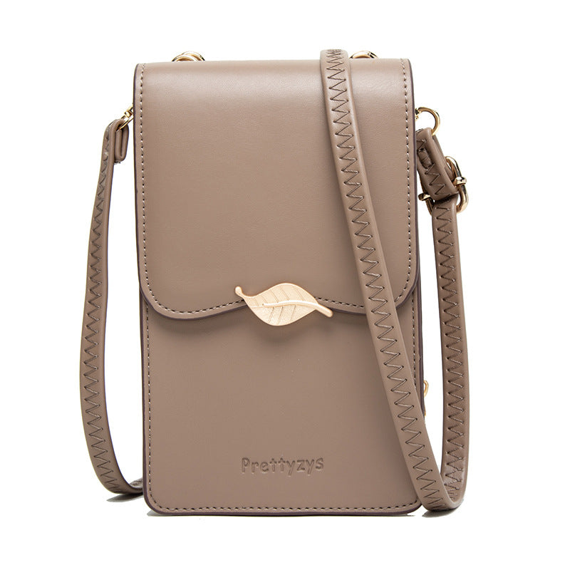 Women's Touch Screen Hipster Style Leaf Simple Shoulder Bags
