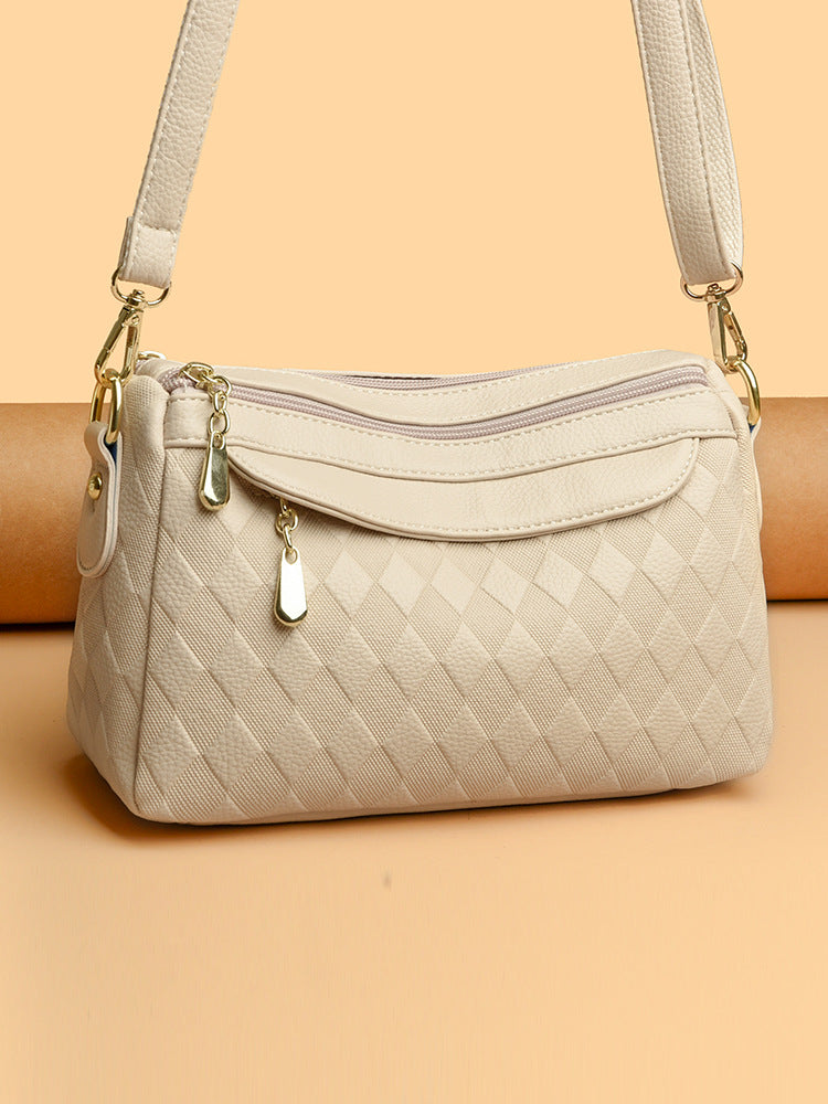 Women's Simple Mom Soft Texture Elegant Classic Shoulder Bags
