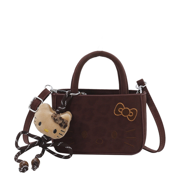 Women's Stylish Cute Cat Bow Embroidered Vintage Handbags