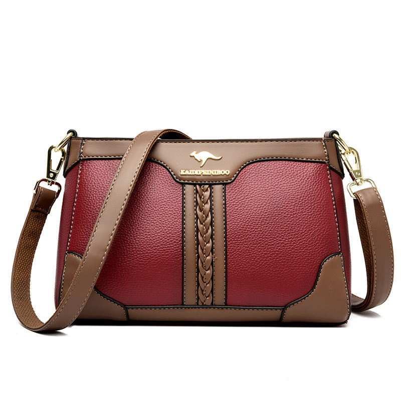 Women's Trendy Fashion Color Contrast Mother Bags