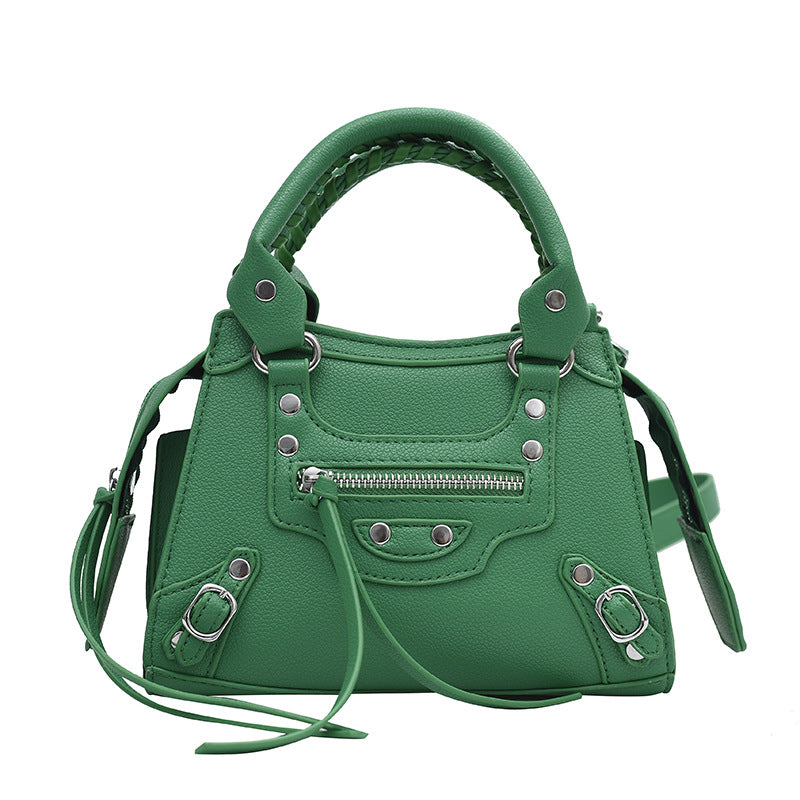Women's New Fashion Motorcycle Woven Trendy Handbags
