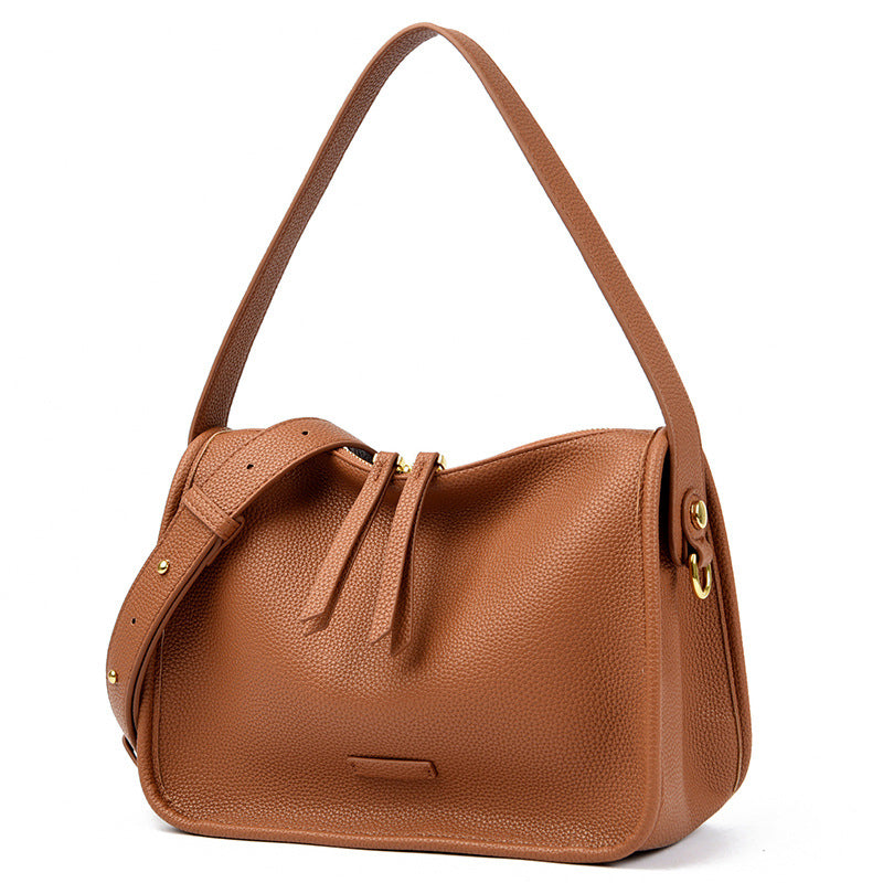 Women's Pillow Leather Pattern Underarm Genuine High Shoulder Bags