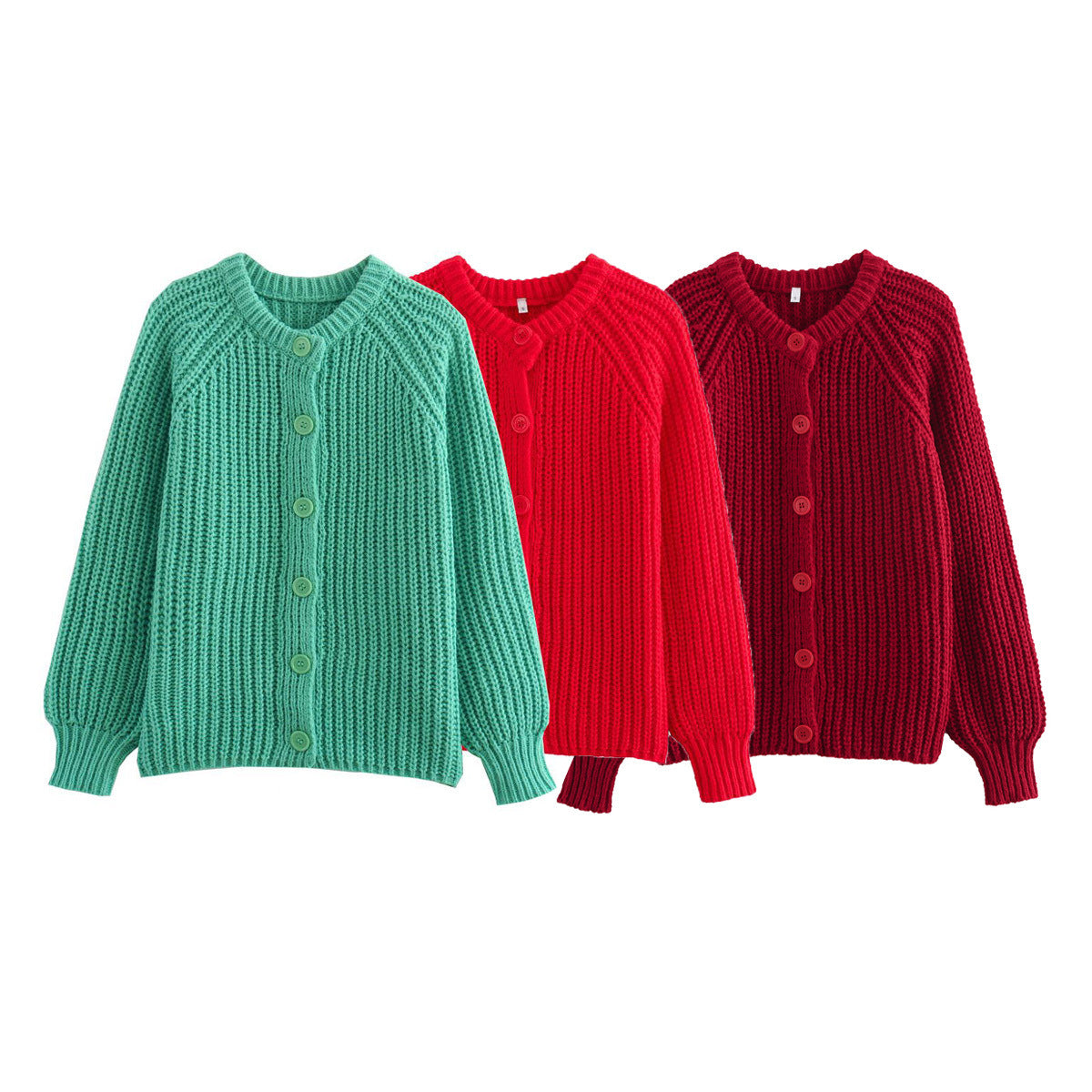 Women's Autumn Solid Color Long-sleeved Knitted For Coats