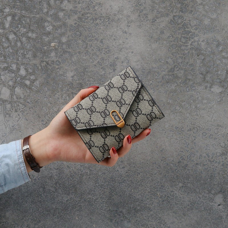 Stylish Women's Simple Short Three-fold Trend Purses