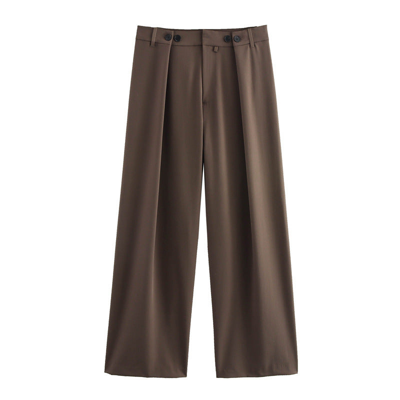 Women's Fashion Temperament With Belt Trousers Suits