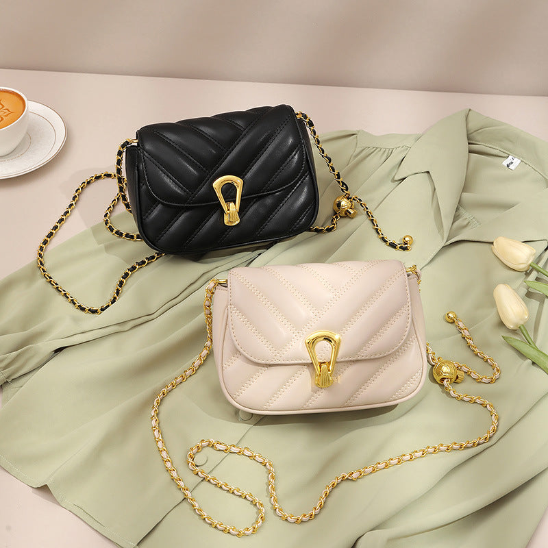 Women's Rhombus Simple Chain Fashion Shopping Trendy Crossbody Bags