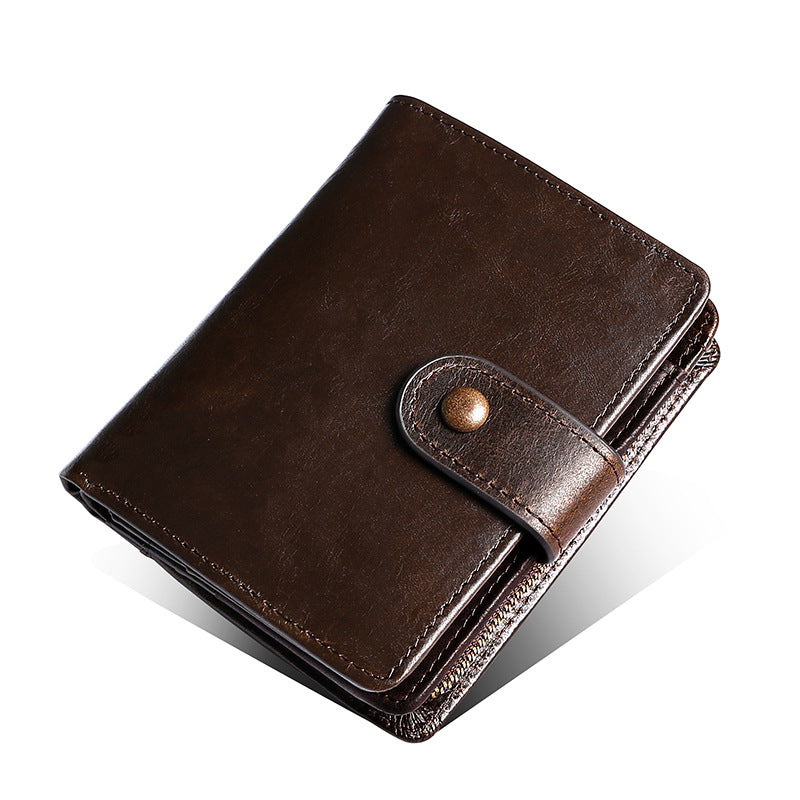 Men's Retro Leather For Man First Layer Cowhide Men's Wallets
